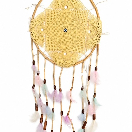 DREAMSARI ÇAP 25 CM dream catcher sarı 1 adet