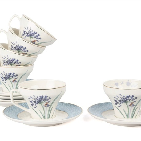 P038.134928 Lavender Flutter 2Lİ Kahve Fincan Seti 90cc BUTİK MUTFAK