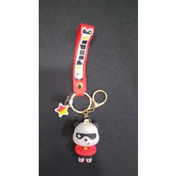4JMGP-2724 Gift Point Anahtarlık Hediyelik Silikon Çanta Aksesuarı Gözlük Panda 1 Adet