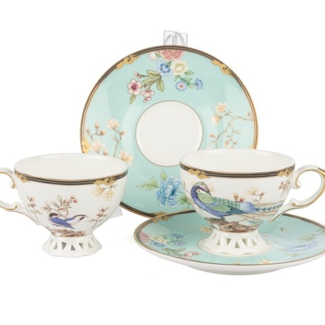 P405.141407 Pluma Mavi 2li Kahve Fincan Takımı 90ml Butik Mutfak