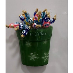 B0273079344 10x6cm Yeşil Kar Tane Yeniyıl Yılbaşı Noel Cam Magnet Hediyelik 1 Adet