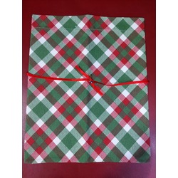E01GUBGR Gabardin Kumaş Nazar Boncuklu Bez Kese Bağ Detaylı El Yapım 40x33cm 1 Adet