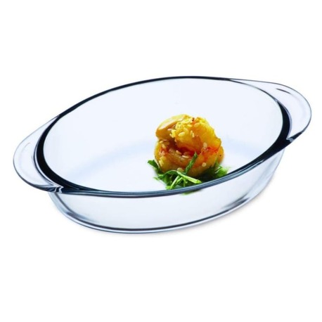 7826 Simax 0,4lt Mini Oval Çeşme Fırın Kabı Cam Kristal 280g 2'li