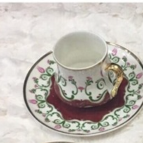 A1519OSMKAHVC İnce Osmanlı Çiçekli Kahve Fincanı ( 90 cc dir.) 1 Kişilik