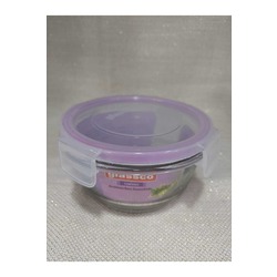 Glassco Cam Mor Saklama Kabı 380 cc çap 12 cm, yükseklik 6cm ( KÜÇÜK BOY )