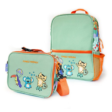 MAM362890207 Çocuk Sırt Çantası ve Isı Yalıtımlı Beslenme Çantası Seti Jungle Friends