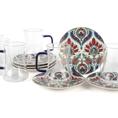 P366.121669 Royal ıkat 6lı Çay Seti 180ml MUTFAK FİNCANLAR