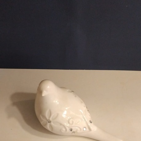 B41f90 Beyaz Porselen Kuş Biblo Figür Obje Ev Sanat Dekorasyon 1 Adet