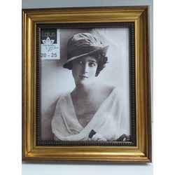 BDC 3828/1A  Ahşap Vintage Eskitme Çerçeve 20x25cm İster Yatay İster Dikey Kullanım Gold