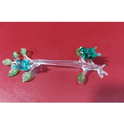 B593839 Cam Dalda Çift Kuş Biblo El Yapım 12x4cm Mutluluk Gülümsetir Kaliteli 1 Adet