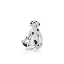1QD-SD-45B Yoga Dog 11,8x9x15cm Dekoratif Köpek Dalmaçyalı Oturmuş 1 Adet