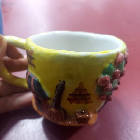 C1703JALE Büyük 9x9 Kupa Seramik El Yapımı