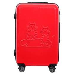 BGD8681126434454 Design Cats Kırmızı Orta Boy 24" Valiz Koleksiyon 1 Adet