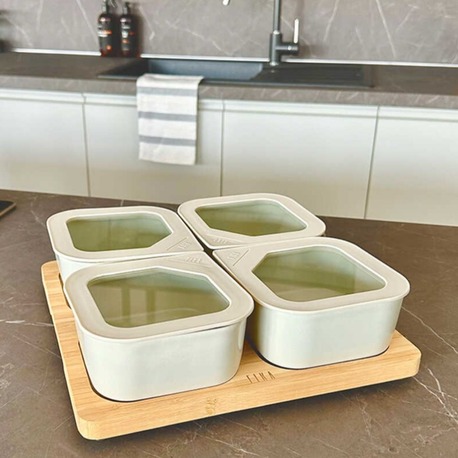 D-NEOBRK-01 Neoflam Fika One 4'lü Kahvaltı Mutfak Set Bej İskandinav Tasarım 1 Adet