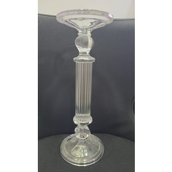 ADM102 Sedef Mum Aksesuarı Cam Şamdan Mumluk Şeffaf Renk Büyük Boy 35x12.5cm 1 Adet