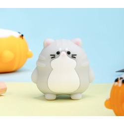 SİL-KK7169 Giftpoint Aralık 2023 Gift Kedi Okul Çocuk Karikatür 1 Adet Gri Silgi