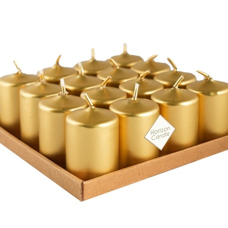 55182 Bar Mum Kısa 3,5x5cm Metalik Altın Renk Kokusuz Home Deco 1 Adet