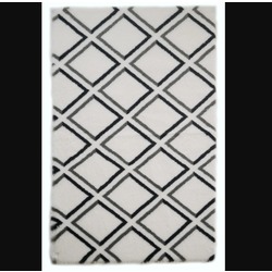 MRBLKRLI Prizma Home Marble Halı Kareli 75x110cm Yıkanabilir Kaymaz Taban 1 Adet
