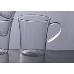 KRD01 Termisil İnce Cam Kupa Bardak 250ml Ev Eşyası Tekli Sağlıklı Şeffaf Çay Bardağı 1 Ad