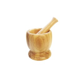 BHMO01 Bambu Motta Havan Ø11.8x11.8 cm Küçük Çaplı Ezme ve Dövme Ergonomik Boyut Pratik