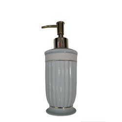 TR-107MAVI Home Ev Lotion Dispenser Sıvı Sabunluk Mavi Yükseklik 19cm, Üstten 8cm, Alt taban 6cm