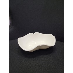 A541557 Salata Kase Porelen Beyaz Çerezlik Şekerlik Lokumluk 13x9x5cm Sofra Kase 1 Adet