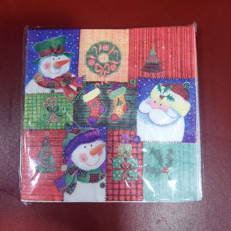 AKAFKAS-720 17x17cm 20'li Peçete Merry Christmas Hapyy New Year Home Sevimli