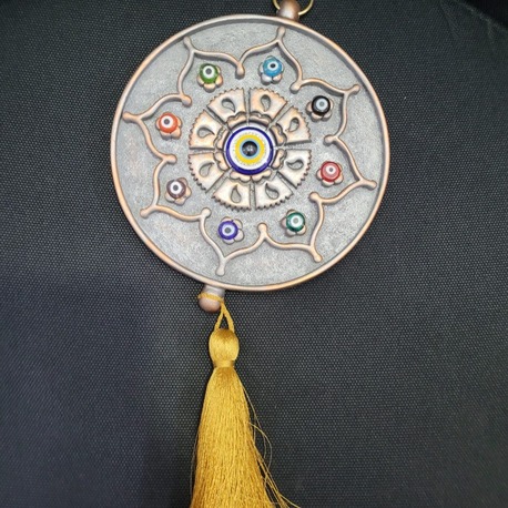 462505 EVILEYE Tekli Nazarlık Bakır Evileye Home Dekoratif Büyük Ev Ofis Dekorasyon 15cm 1 Adet