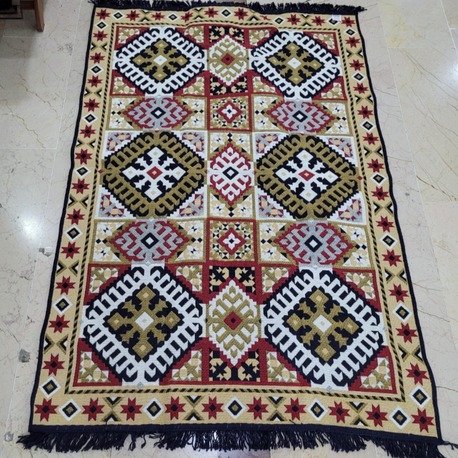 BBGH8681126436922 Home Çift Taraflı Kilim Makinede Yıkanabilir Modern Desenli 120x180cm