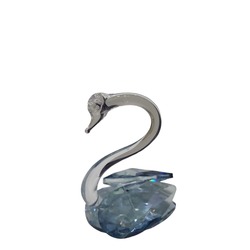MMKKCEYTB Minik Mavi Kuğu Kristal Cam El Yapımı 6x7cm Tekli Biblo