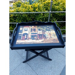 77056c Sehpa MDF Ahşap Çıkarılabilir Ayaklı Yatak Tepsili 58cm Confection Commerce 1 Adet
