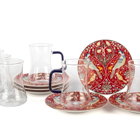 P366.121614 Phoenix Red 6lı Çay Seti MUTFAK FİNCAN