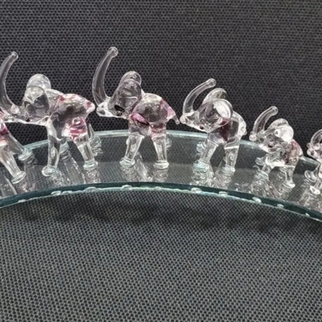 3900-AMT Kristal Murano Mor Filler Cam Nazarlık Nazar Boncuklu 22cm 1 Adet