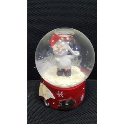 AAGP-2404 Giftpoint 9cm Kar Küre Kırmızı Kardan Adam Noel Yılbaşı 1 Adet