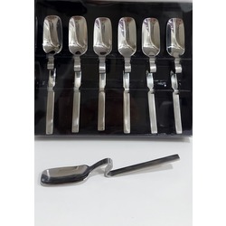097SP632N6BTSP Kahve Kaşık Seti 6 Parça Paslanmaz Çelik 12cm 