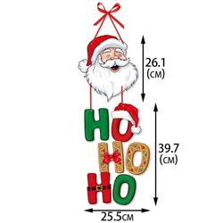LH01201L10 Hohoho Mutlu Noel Kapı Askı Yeni Yıl Parti Kolye Asılı Oranment 1 Adet
