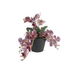 P282.372484 Mor 9'lu Sarkan Yapay Orkide Çiçek 40cm Dekoratif Hediyelik 1 Adet