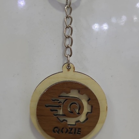A130120262026 Çift Taraflı Ahşap Metal Anahtarlık 1 Adet