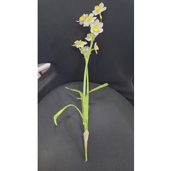 RE185W/Y Yapay Çiçek Narcissus Tazetta Dal Nergis Bitki 49cm 1 Adet