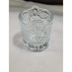 VT-C/1GB Anglo Canadien Mercantille Melekli Cam Mumluk 6,6cm Evergreen Collection Candleholder