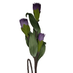 1GJ-202105A LMDR Mor 98cm Kıvrılabilir Dekoratif Yapay Çiçek (1 Dal)