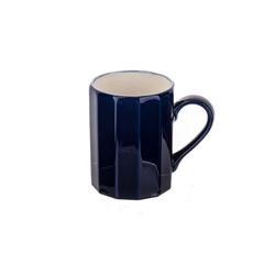 8690664227473 Tulu Porselen Sekizgen Mug Trend Mavi Kupa Bardak Sofra 1 Adet
