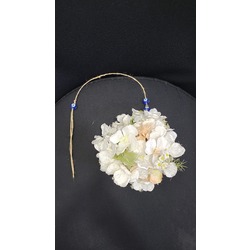 A2233759 Asmalık Yapay Çiçek Top Nazar Boncuk Nazarlık El Yapım Hobi Gelin 15cm 1 Adet