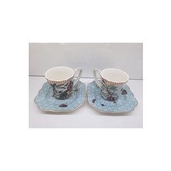 Luxury Collection Kahve Seti 2 kişilik , Mavi Orman