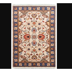 V-6512 Prestij Halı Vintage Koleksiyon Antik Klasik Mekan Salon Bej Kırmızı 80x150cm 1 Adet