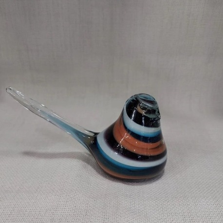uzaykuşu El Yapım Cam Kuş Uzay Renk Yatay 13cm Yükseklik 8cm Büyük