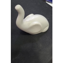 A220839 Porselen Beyaz Fil Biblo 9cm Ev Dekorasyon Gereç 1 Adet