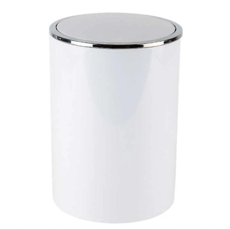 M-E35-01 P.NOVA Lenox Çöp Kova 6lt Beyaz Banyo Plastik Ø18,5x25,5cm 1 Adet