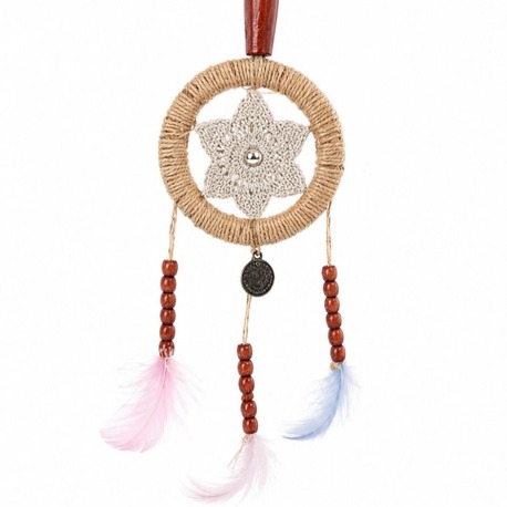 BEJ6 Elyapımı dantelli dreamcatcher Çap 8 cm