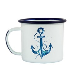 ANE322772201C Çapa Emaye Mug Tekli Çelik Üzeri Emaye Kaplama Kupa 1 Adet